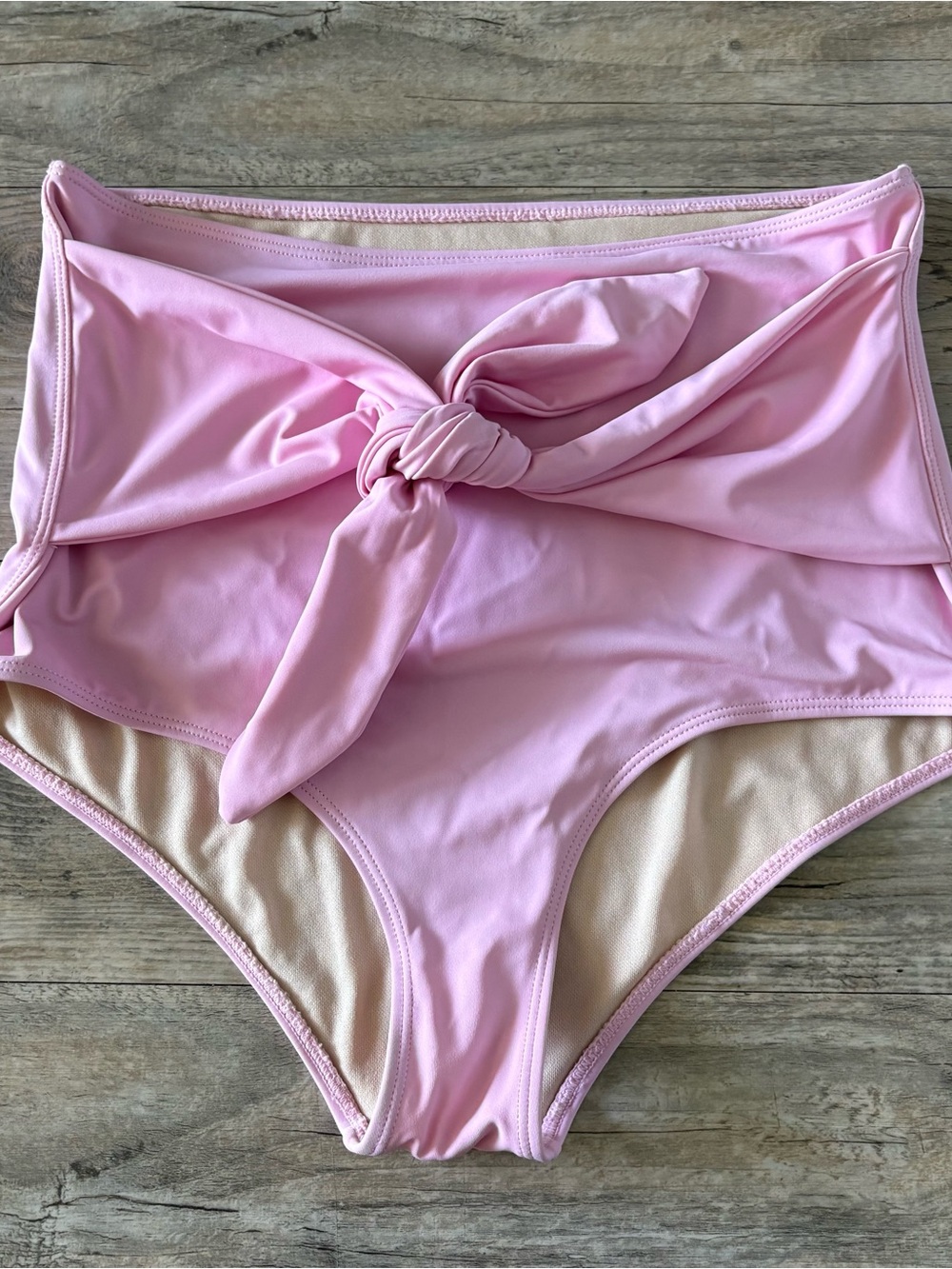Kortni Jean Women's Swim Tie-Up-Front Bottoms In Bubblegum Pink Size M